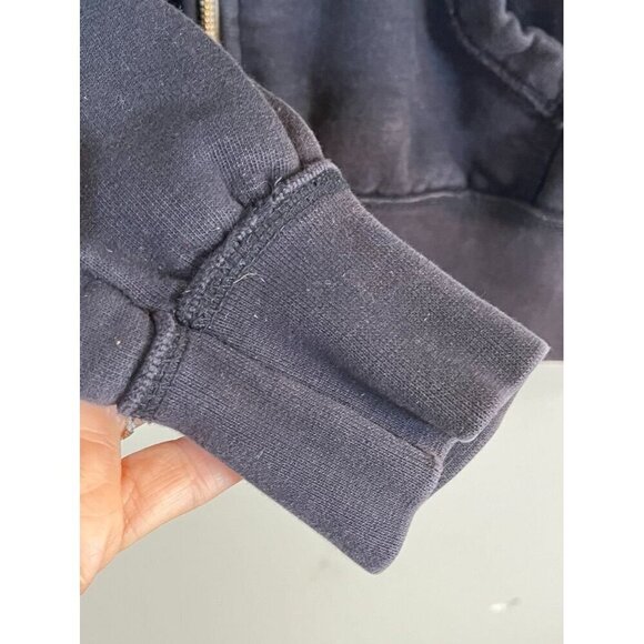 Aeropostale Sweatshirt Women L Blue Hoodie Distressed 80s Y2K Grunge Garage 90s - Picture 7 of 14